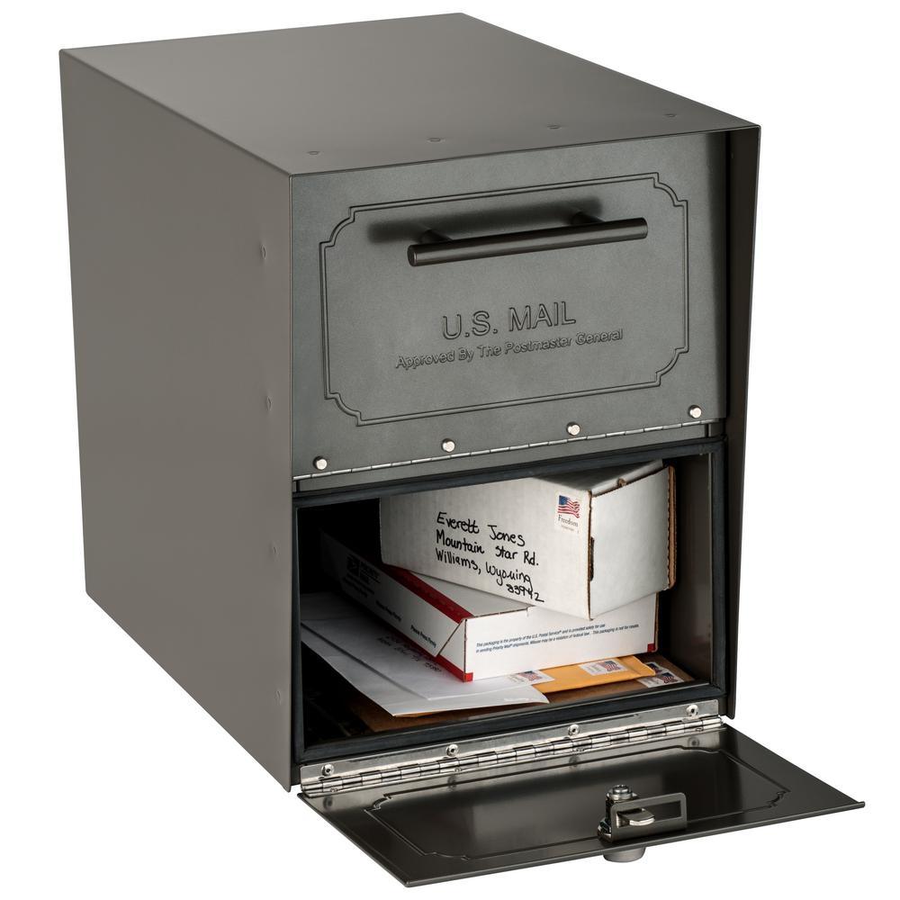 Oasis Classic Locking Post Mount Parcel Mailbox with High Security Reinforced Lock - Super Arbor