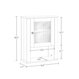 RiverRidge Prescott 16.5-in x 20.5-in x 7.06-in White Soft Close Bathroom Wall Cabinet