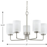 Progress Lighting Merry 5-Light Brushed Nickel Transitional Chandelier