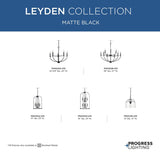 Progress Lighting Leyden 4-Light Brushed Nickel Transitional Lantern Medium Hanging Pendant Light