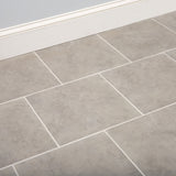 Project Source Alamosa Grey 12-in x 12-in Glazed Ceramic Stone Look Floor Tile
