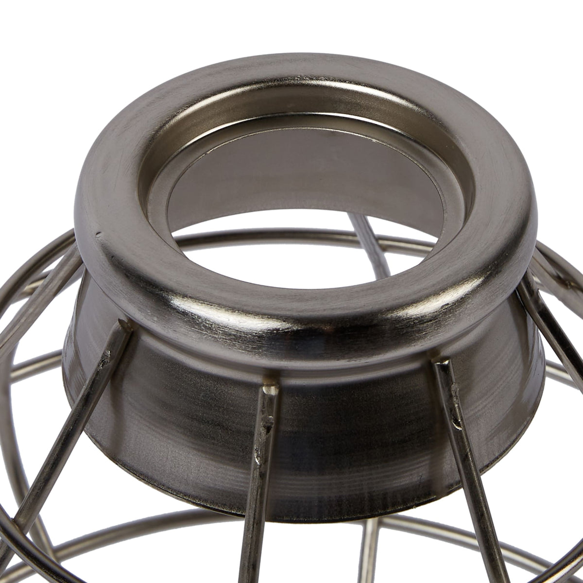 Portfolio Ravensport 8.38-in H x 8.38-in W Brushed Nickel Wire Cage Pendant Light Shade