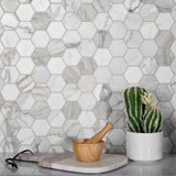 Apollo Tile Gray 12-in x 12-in Honed Natural Stone Marble Honeycomb Marble Look Floor and Wall Tile (4.83-sq. ft/ Carton)