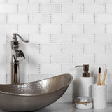 Apollo Tile (Sample) White 4-in x 4-in Multi-finish Marble Brick Floor and Wall Tile