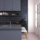 Apollo Tile (Sample) Duchess Dark Blue 2-1/2-in x 8-in Glossy Ceramic Subway Wall Tile