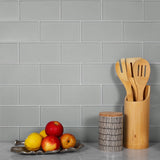 Apollo Tile (Sample) Blue 3-in x 6-in Matte Glass Brick Subway Floor and Wall Tile