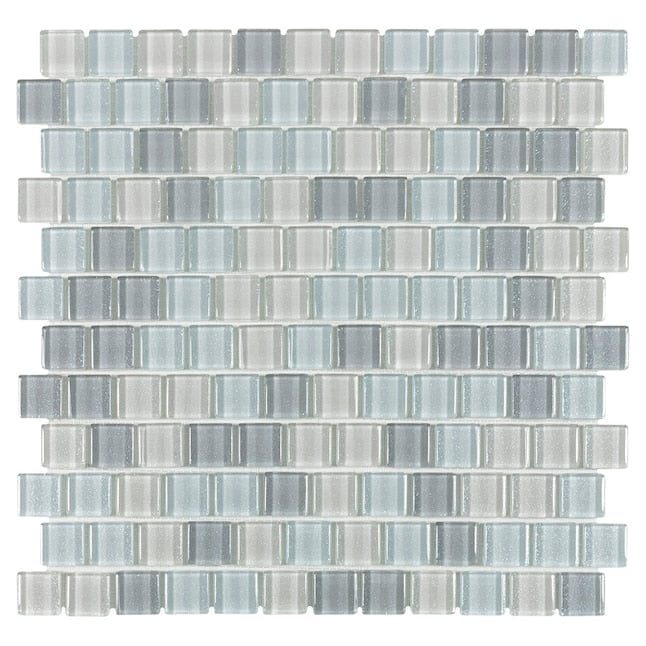 Elida Ceramica Beach Glass Blue 12-in x 12-in Glossy Glass Uniform Squares Patterned Wall Tile (0.968-sq. ft/ Piece)