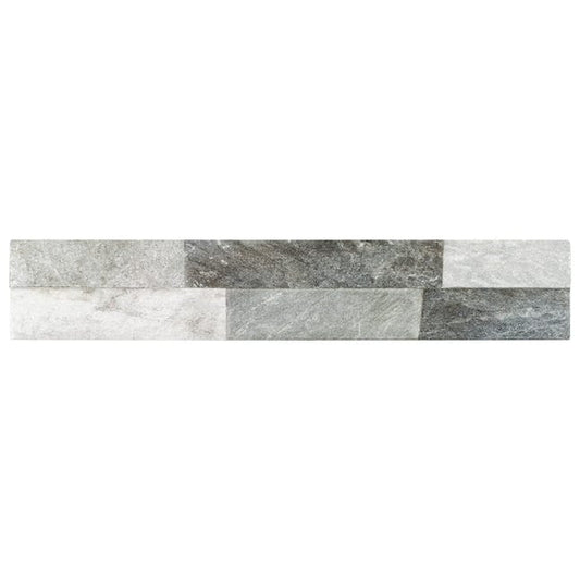 Elida Ceramica Shadow Ridge Grey 3-in x 16-in Matte Porcelain Stone Look Wall Tile (0.378-sq. ft/ Piece)
