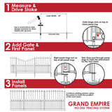 YARDLINK Black Steel Decorative Metal Decorative Fence Panel