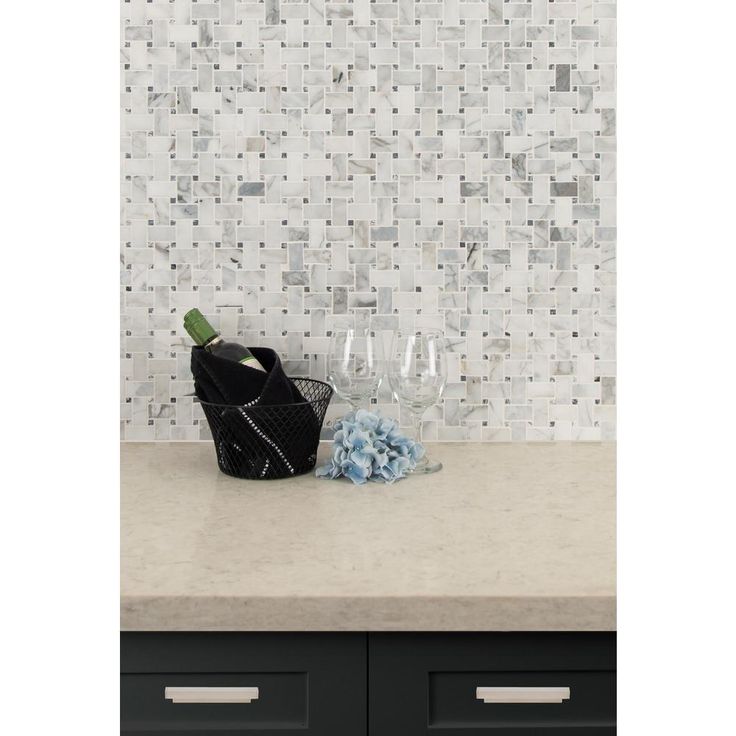 MSI Calacatta Cressa Basket Weave 12 in. x 12 in. x 10 mm Honed Marble Mesh-Mounted Mosaic Tile (10 sq. ft. / case)