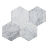 Apollo Tile Brisk White 9-in x 10-in Polished Natural Stone Marble Hexagon Wall Tile (6.41-sq. ft/ Carton)