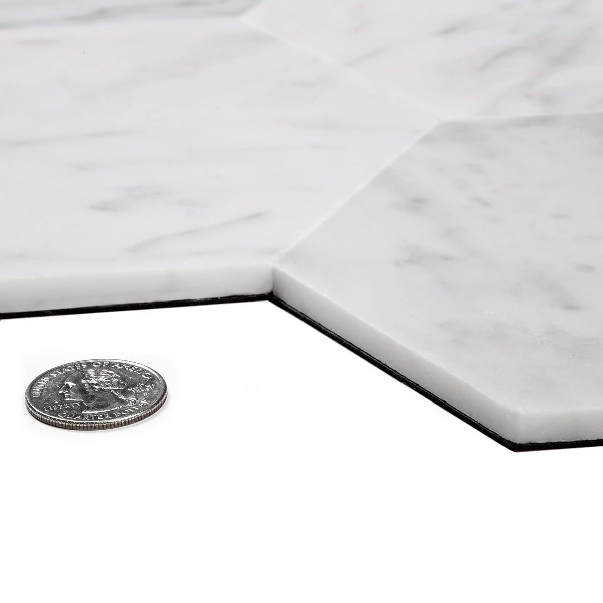 Apollo Tile (Sample) White 4-in x 4-in Polished Marble Wall Tile