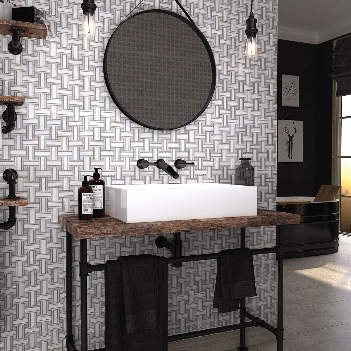 Apollo Tile (Sample) Grey 4-in x 4-in Polished Marble Floor and Wall Tile