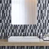 Apollo Tile (Sample) 4-in x 4-in Brushed Metal Peel and Stick Wall Tile