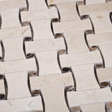 Apollo Tile (Sample) Beige 4-in x 4-in Polished Quartz Octagon Dot Mosaic Floor and Wall Tile