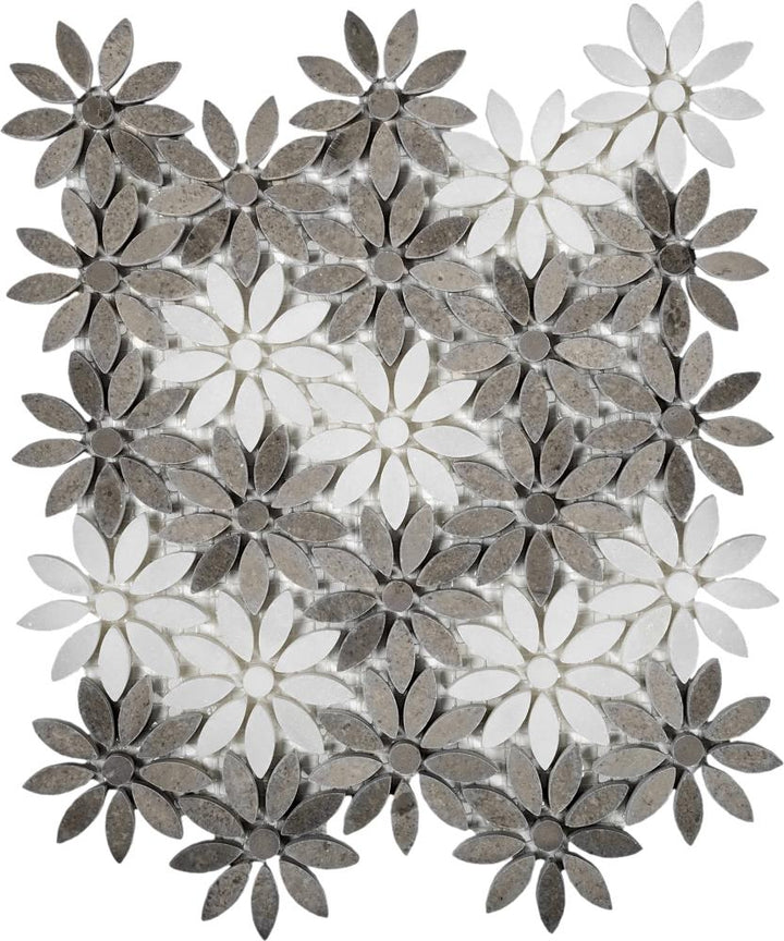 Apollo Tile (Sample) Gray 4-in x 4-in Polished Glass/Metal/Stone Marble Floor and Wall Tile