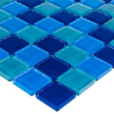 Elida Ceramica Ocean 12-in x 12-in Glossy Glass Uniform Squares Mosaic Wall Tile