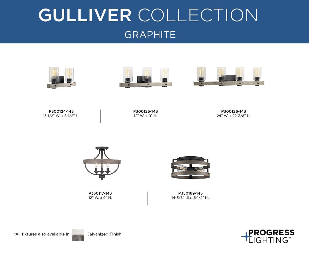 Progress Lighting Gulliver 4-Light Galvanized Farmhouse Lantern Medium Hanging Pendant Light