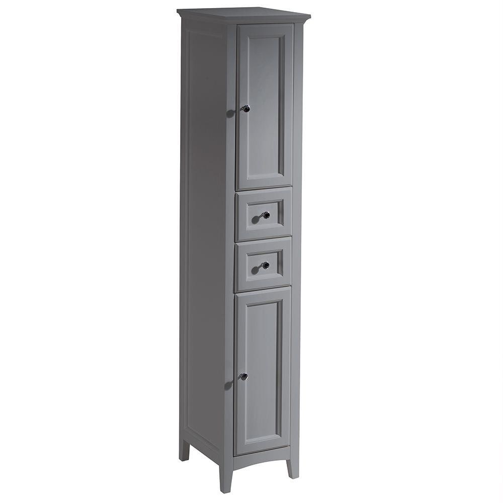 Fresca Oxford 14-in x 68-in x 15.84-in Gray Wood Freestanding Soft Close Corner Linen Cabinet