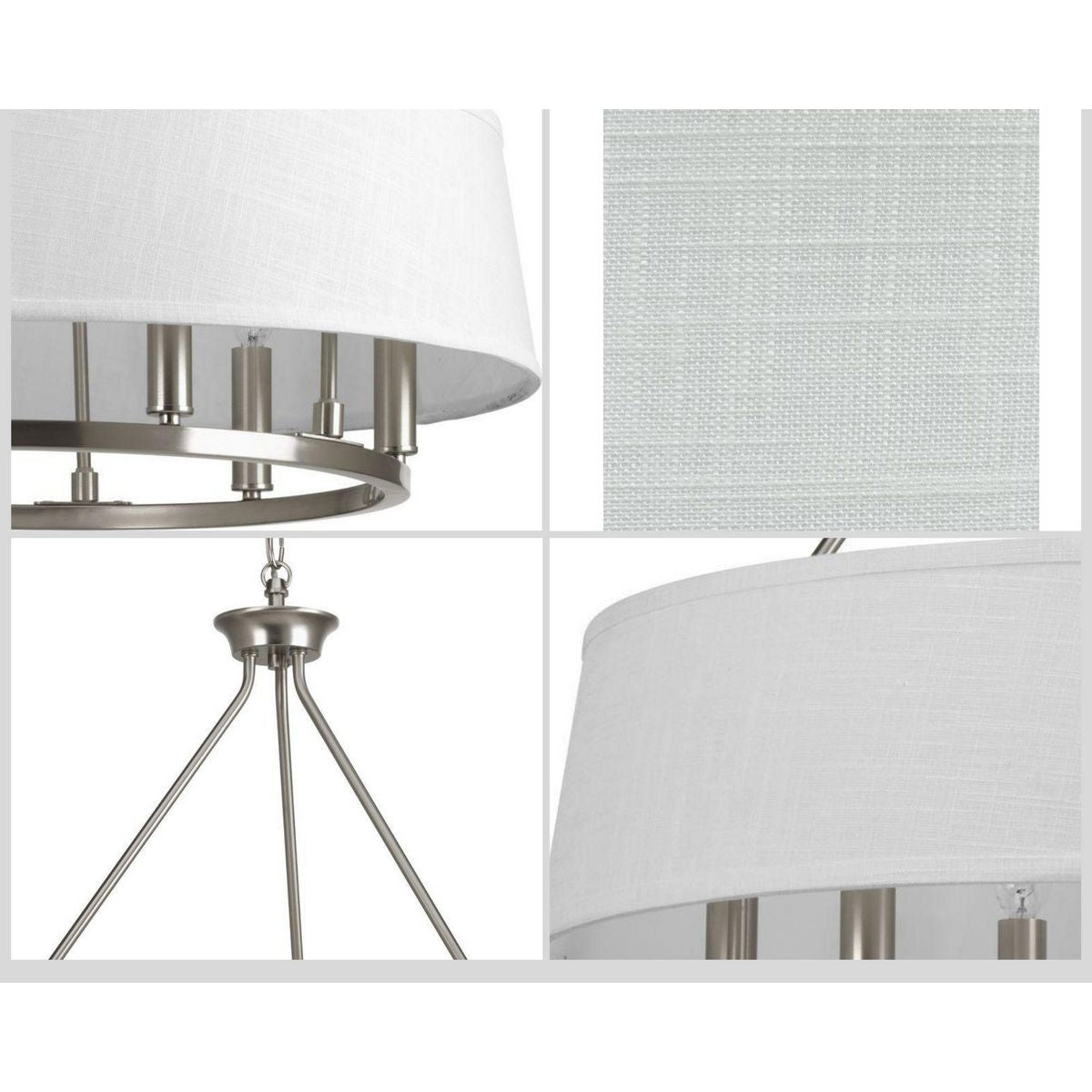 Progress Lighting Cherish 6-Light Brushed Gray Modern/Contemporary Chandelier