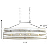 Progress Lighting Gulliver 4-Light White Coastal Chandelier