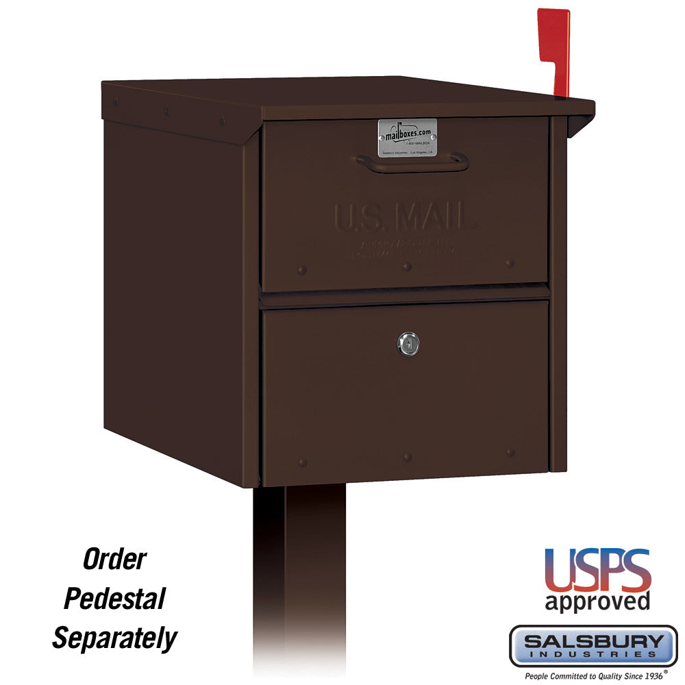 Bronze Roadside Mailbox with Locking Doors and USPS Approval