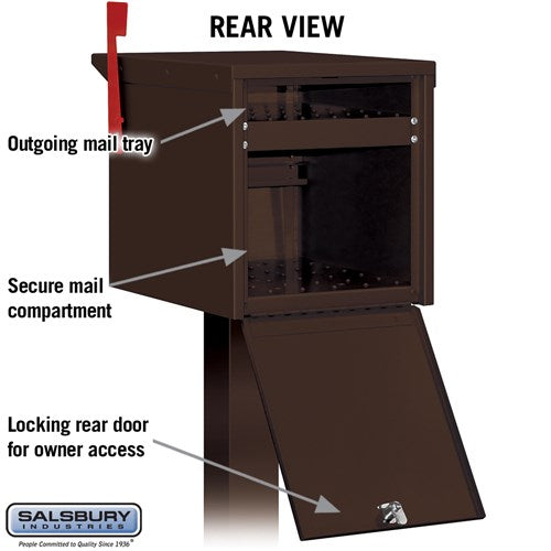 Bronze Roadside Mailbox with Locking Doors and USPS Approval
