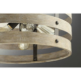 Progress Lighting Gulliver 4-Light Graphite Farmhouse Drum Medium Hanging Pendant Light