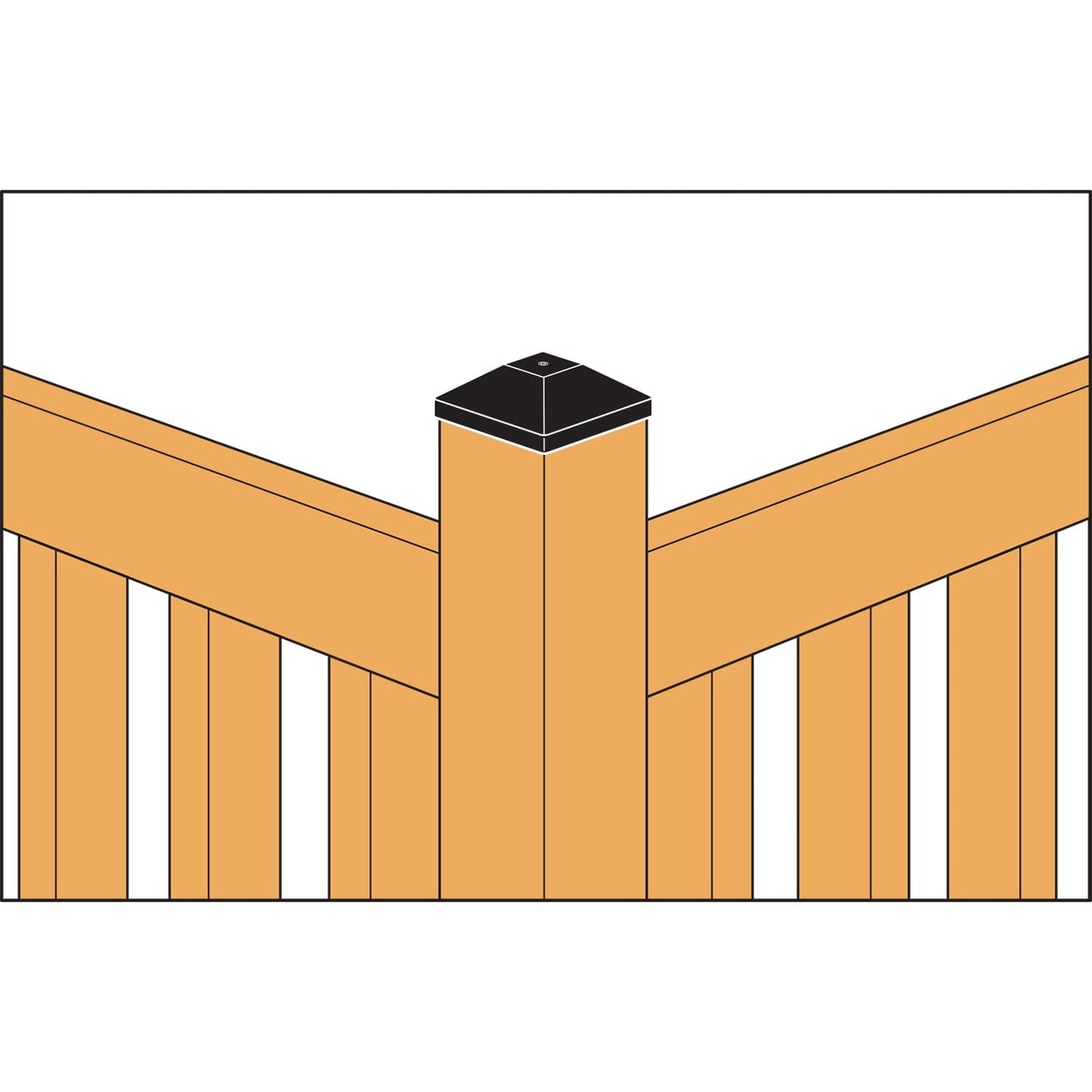 Simpson Strong-Tie 4-in x 4-in Outdoor Accents Composite Plastic, Black Composite Deck Post Cap