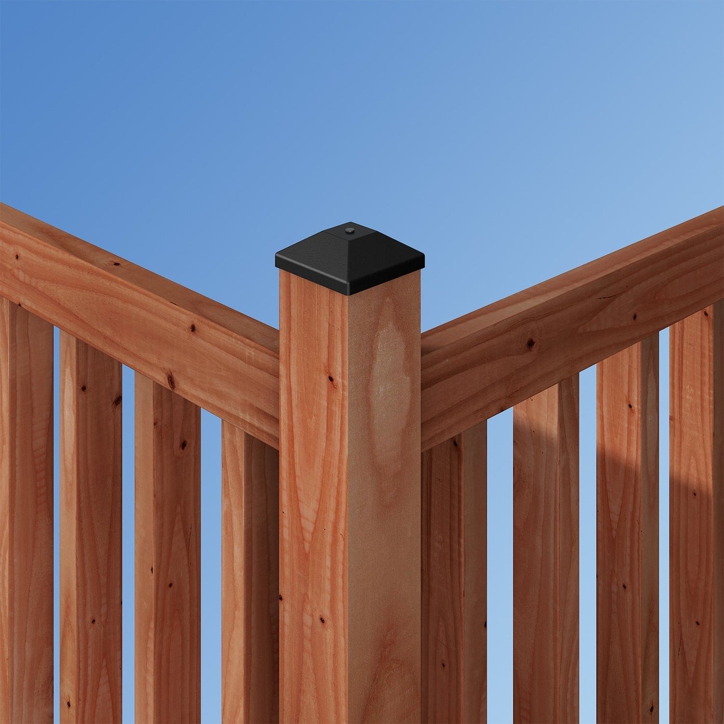 Simpson Strong-Tie 4-in x 4-in Outdoor Accents Composite Plastic, Black Composite Deck Post Cap