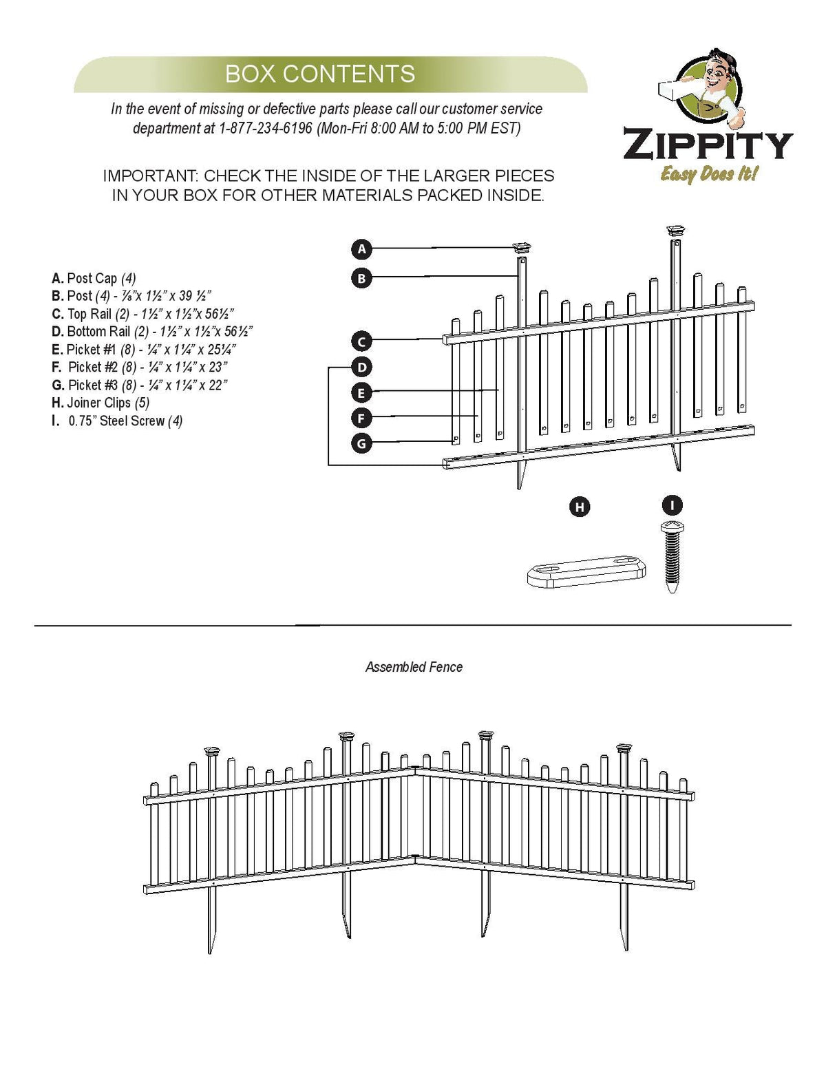 Zippity Outdoor Products Madison 2 Panels 2.5-ft H x 4.5-ft W White Privacy Vinyl Scallop Fence Panel (Unassembled)