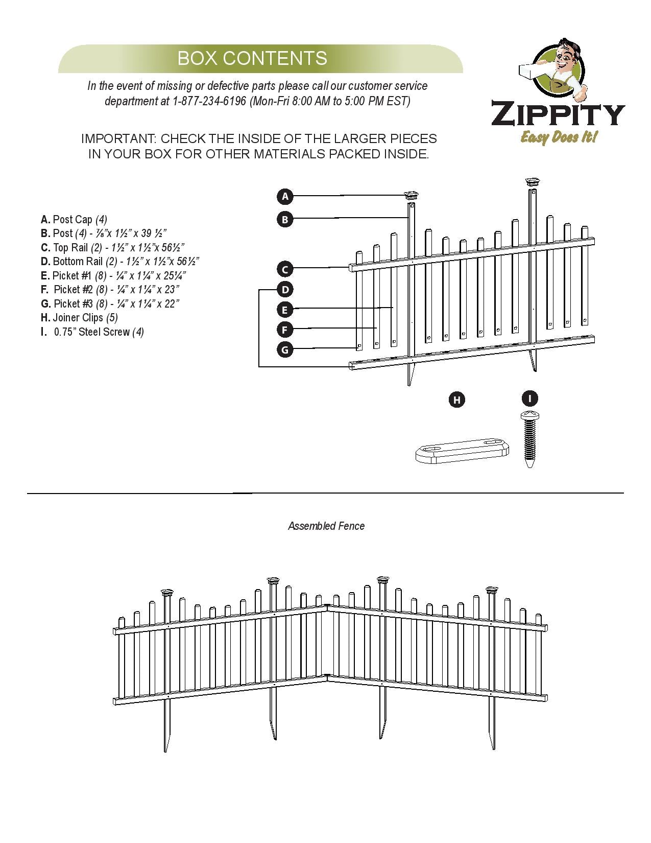 Zippity Outdoor Products Madison 2 Panels 2.5-ft H x 4.5-ft W White Privacy Vinyl Scallop Fence Panel (Unassembled)