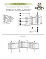 Zippity Outdoor Products Madison 2 Panels 2.5-ft H x 4.5-ft W White Privacy Vinyl Scallop Fence Panel (Unassembled)