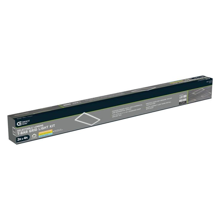 Commercial Electric CE 2 ft. x 4 ft. White Panel Bar CCT and Lumen Selectable Integrated LED & Troffer Light 30-Watt equivalent