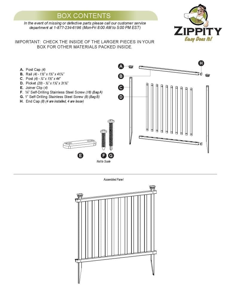 Zippity Outdoor Products Baskenridge 2 Panels 3-ft H x 3.5-ft W White Privacy Vinyl Flat-top Fence Panel (Unassembled)