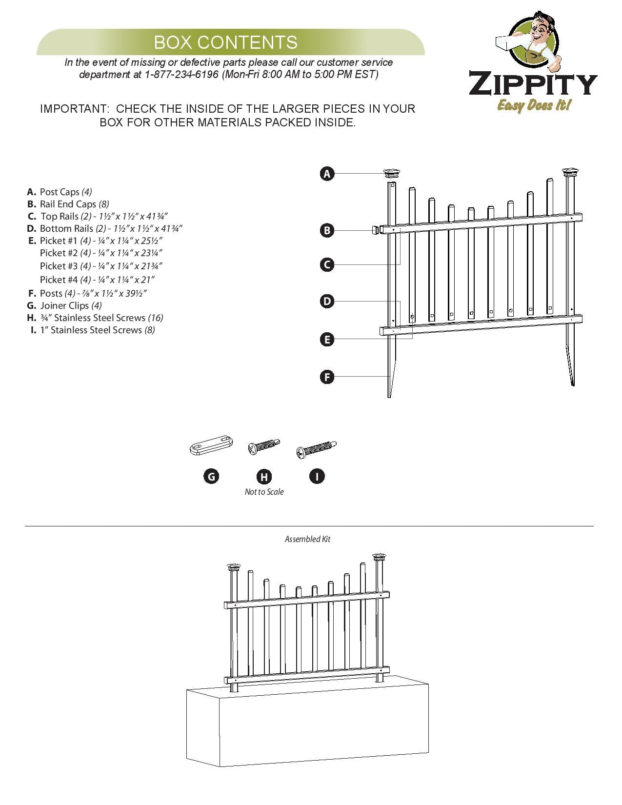 Zippity Outdoor Products Washington 2 Panels 2.5-ft H x 3.5-ft W White Privacy Vinyl Scallop Fence Panel (Unassembled)