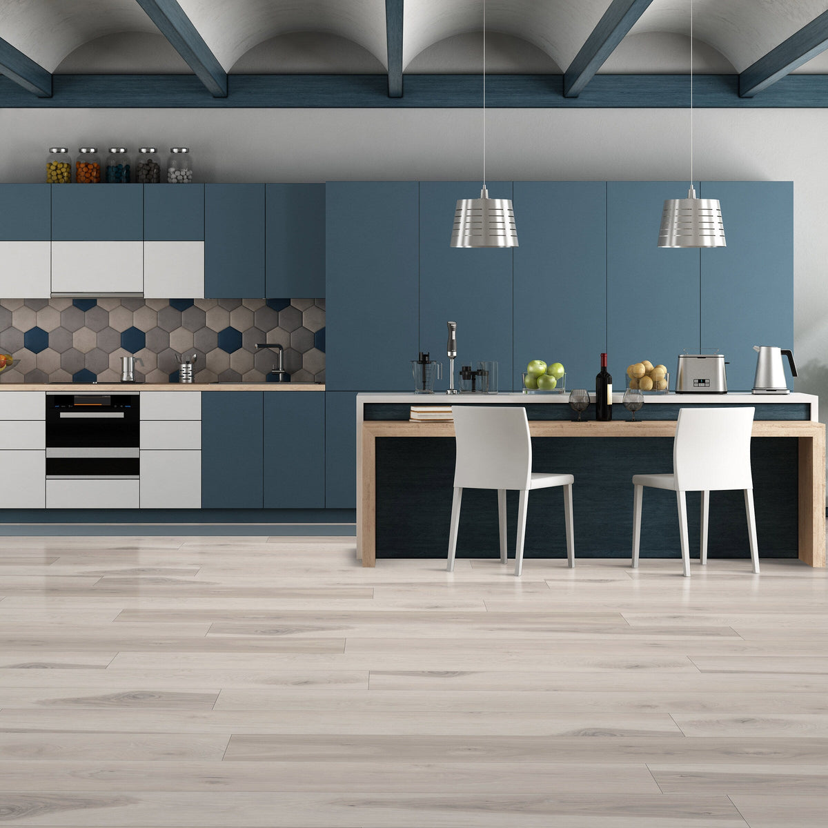 CALI (Sample) Vinyl Pro with Mute Step Afterglow Oak Waterproof Interlocking Luxury Vinyl Plank