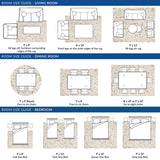 Safavieh Bellagio Roble 5 x 5 Light Blue/Black Square Indoor Floral/Botanical Farmhouse/Cottage Handcrafted Area Rug
