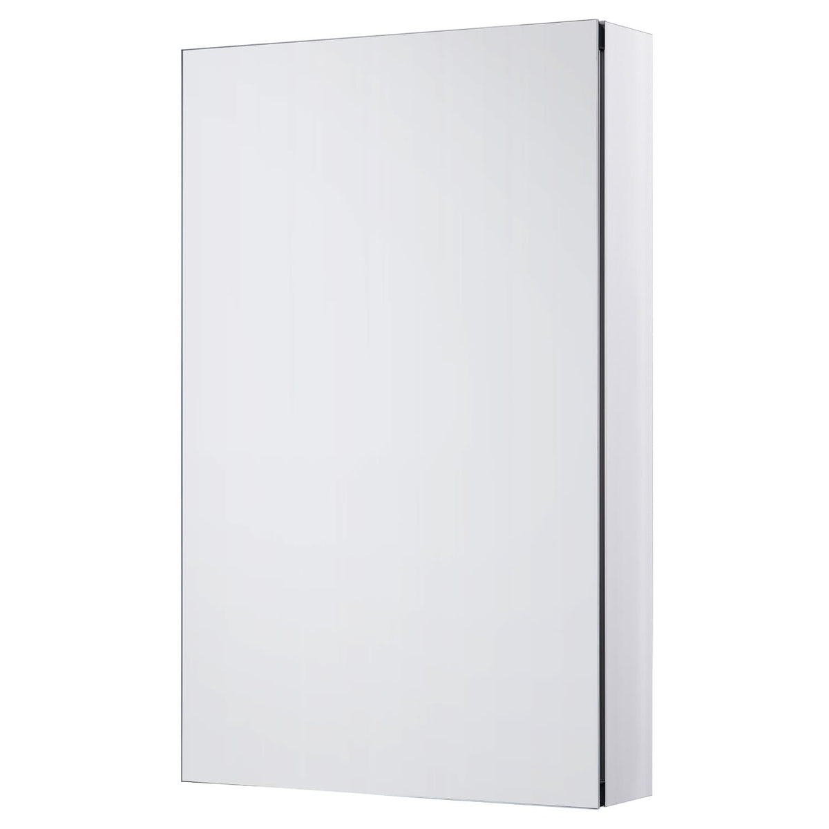 allen + roth Maximum Storage 15-in x 24-in Fog Free Surface Mount Silver Mirrored Soft Close Medicine Cabinet
