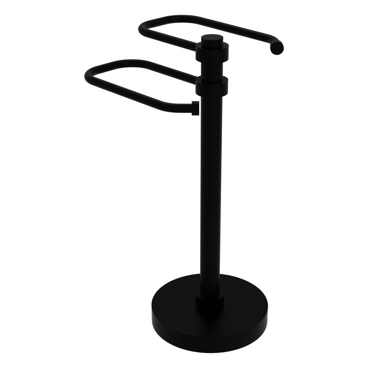 Allied Brass Free Standing Two Arm Guest Towel Holder in Polished Chrome