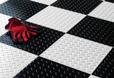 G-Floor RaceDay Diamond Tread Midnight Black 24 in. x 24 in. Peel and Stick Polyvinyl Tile (40 sq. ft. / case)