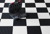G-Floor RaceDay Diamond Tread Absolute White 24 in. x 24 in. Peel-and-Stick Polyvinyl Tile, 40 sq. ft. Case