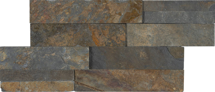 Satori Oxide Ledgestone 6-in x 12-in Natural Slate Stone-Look Wall Tile, 0.48-sq ft per Piece