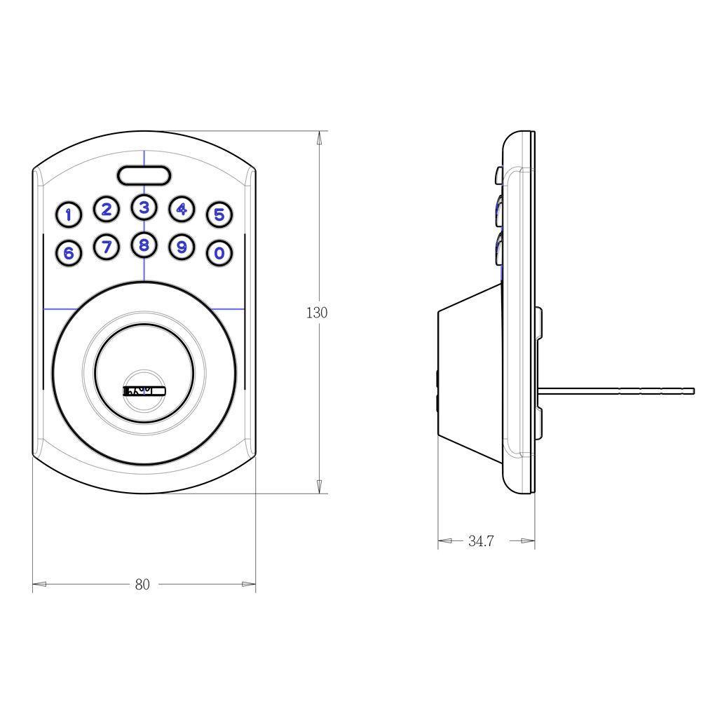 Electronic Door Handleset - Super Arbor