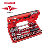 Craftsman V-Series 1/2 in. Drive Metric 6 Point Socket and Tool Set, 21 pc