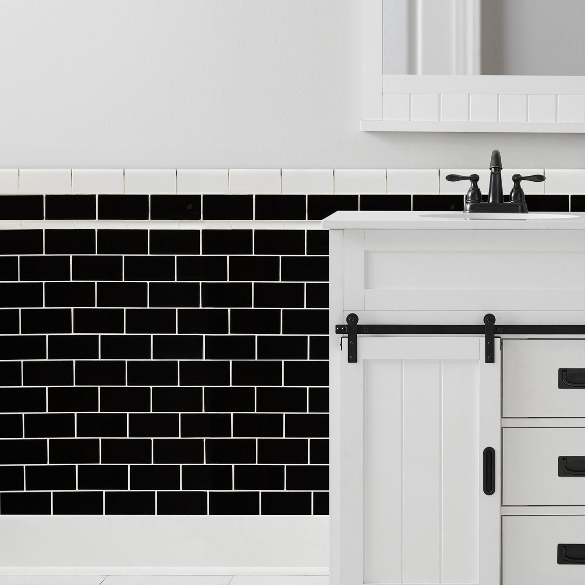 American Olean Bright Ice White Glazed Ceramic Bullnose Tile, 3-in x 6-in