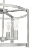 Hunter Astwood 4-Light Brushed Nickel Transitional Led Cage Chandelier