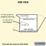 Bronze Mail Chest with Secure Locking Doors and USPS Approval