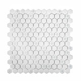 Apollo Tile White 12-in x 12-in Polished Recycled Glass Honeycomb Patterned Floor and Wall Tile (4.92-sq. ft/ Carton)