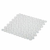 Apollo Tile (Sample) White 4-in x 4-in Polished Glass Honeycomb Patterned Floor and Wall Tile